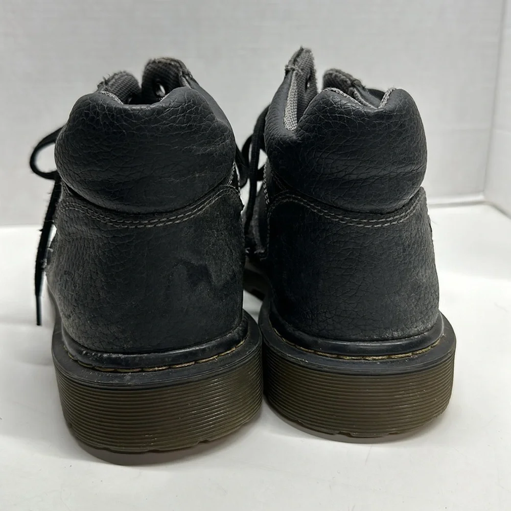 Dr Martens Harrisland Boots Leather Lace Up Work Shoes Docs Black Men's Size 11